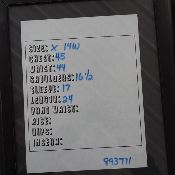 CJ Banks Shirt Womens X Plus 14W Patchwork Hawaiian Coastal Beach Loose Linen - Picture 7 of 11